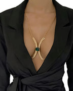 Fashionable Full-diamond Chest Chain/Body Chain