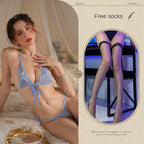 New Sexy 3-Piece Lingerie Set, Open-Crotch Bikini Style, Plus Size