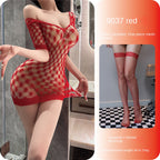 Off-Shoulder Deep V Mesh Bodysuit