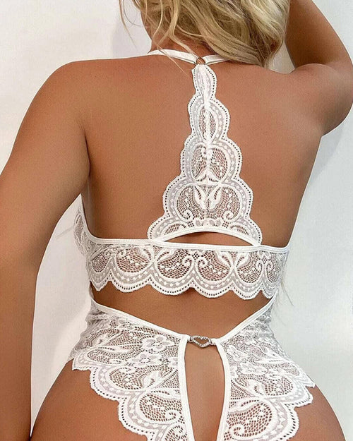Sexy Lace Open Crotch Teddies Bodysuit
