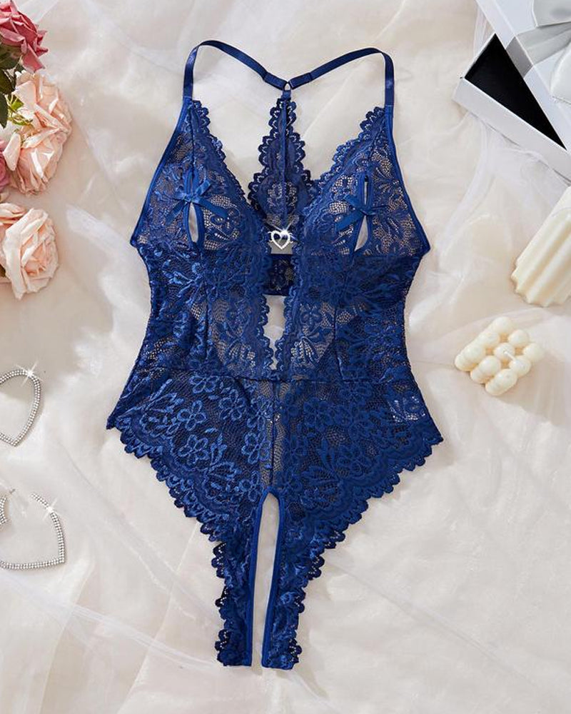 Sexy Lace Open Crotch Teddies Bodysuit