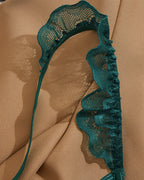 Lace Sexy Adjustable Bra and Open Crotch Design Thong Set