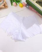 Women's Cotton Bottom Semi-Transparent Seamless Soft Lace Panties