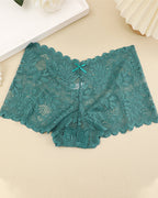 Women's Cotton Bottom Semi-Transparent Seamless Soft Lace Panties
