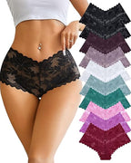 Women's Cotton Bottom Semi-Transparent Seamless Soft Lace Panties