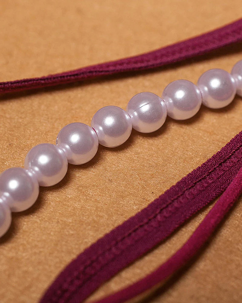 Sexy Sequin Butterfly Embroidered Open Crotch Thong