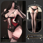 Sexy Open-Crotch Lace Bodysuit