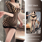 Off-Shoulder Deep V Mesh Bodysuit