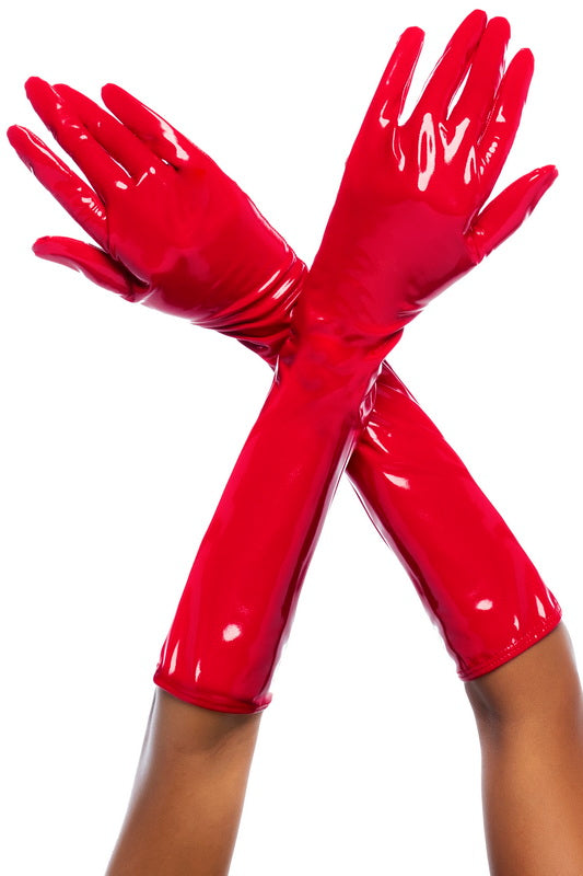 Glamour Gloss Red Gloves