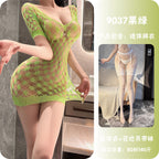 Off-Shoulder Deep V Mesh Bodysuit