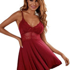Sexy Lace Sheer Spaghetti Strap Nightdress
