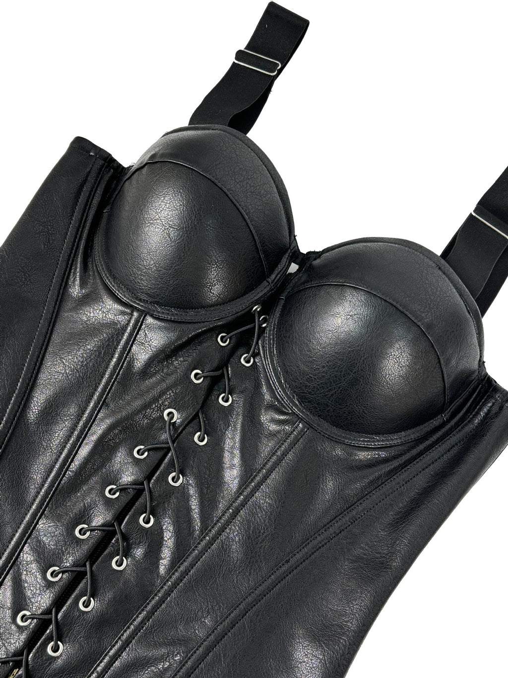 Seductive Gothic-Style Corset Bustier with Adjustable Shoulder Straps