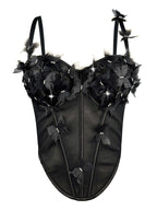 Butterfly Appliqué Corset Lingerie Top