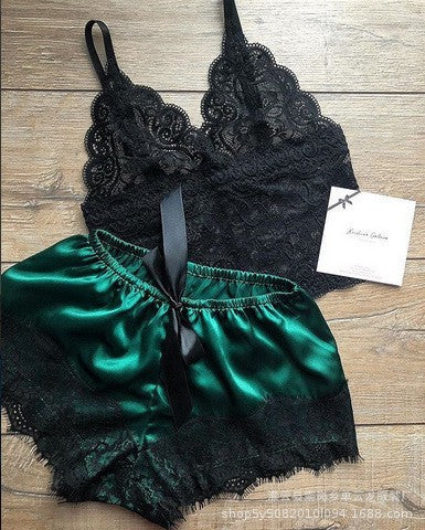 New Lace Lingerie Pajama Set, 2-Piece