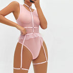 Seductive Pink Sheer Mesh Teddy