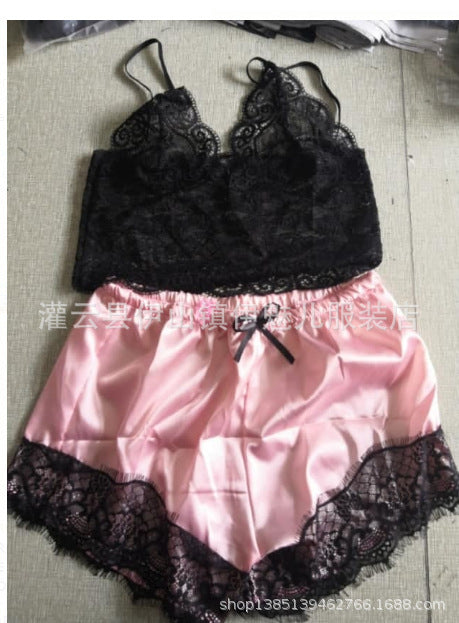 New Lace Lingerie Pajama Set, 2-Piece