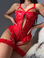 Open-Back Lace Bodysuit
