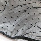 Floral Lace Polka‑Dot Sheer Mesh Chemise Set