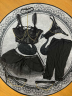 Seductive Sheer Mesh Lingerie Set with Gloves And Garter Straps
