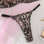 Edgy Cage Design Sheer Lingerie Set