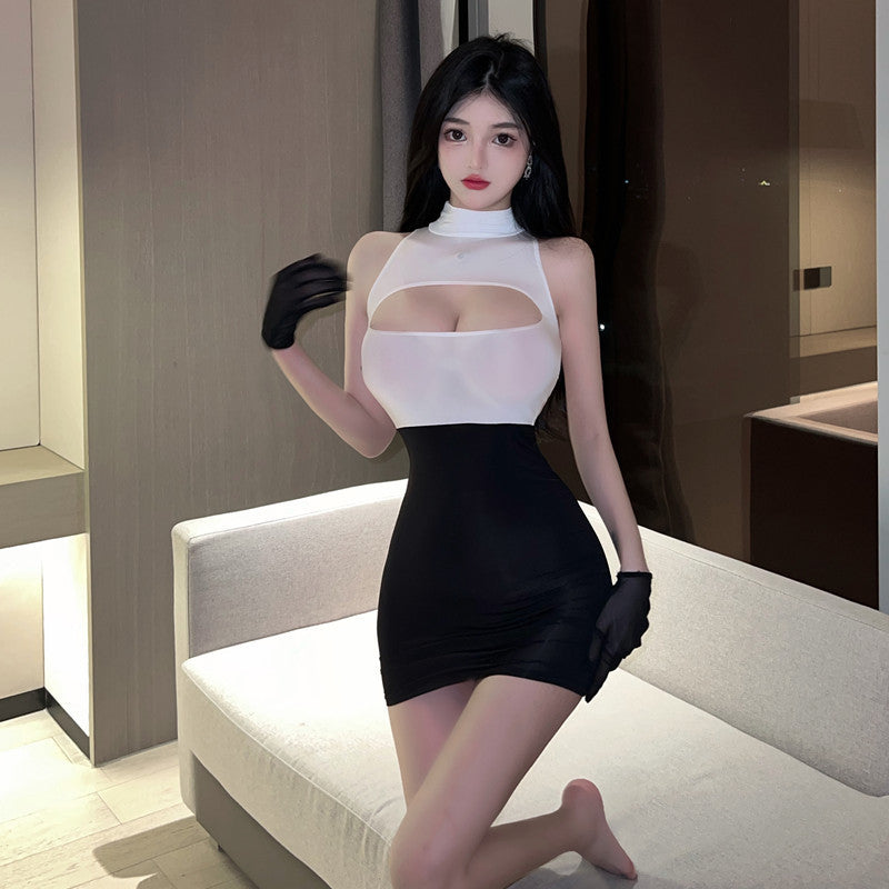 Plus Size Sexy Secretary Lingerie Costume - Office Lady Pure Desire Ultra Short Bodycon Outfit