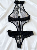 Hollow Sheer Lace Erotic Intimate Underwear Set