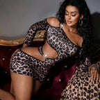 Seductive Off-Shoulder Leopard Print Dress