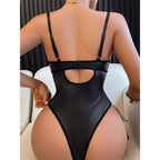 3-Piece Set Women's Goth Sexy Lace Bodysuit Lingerie