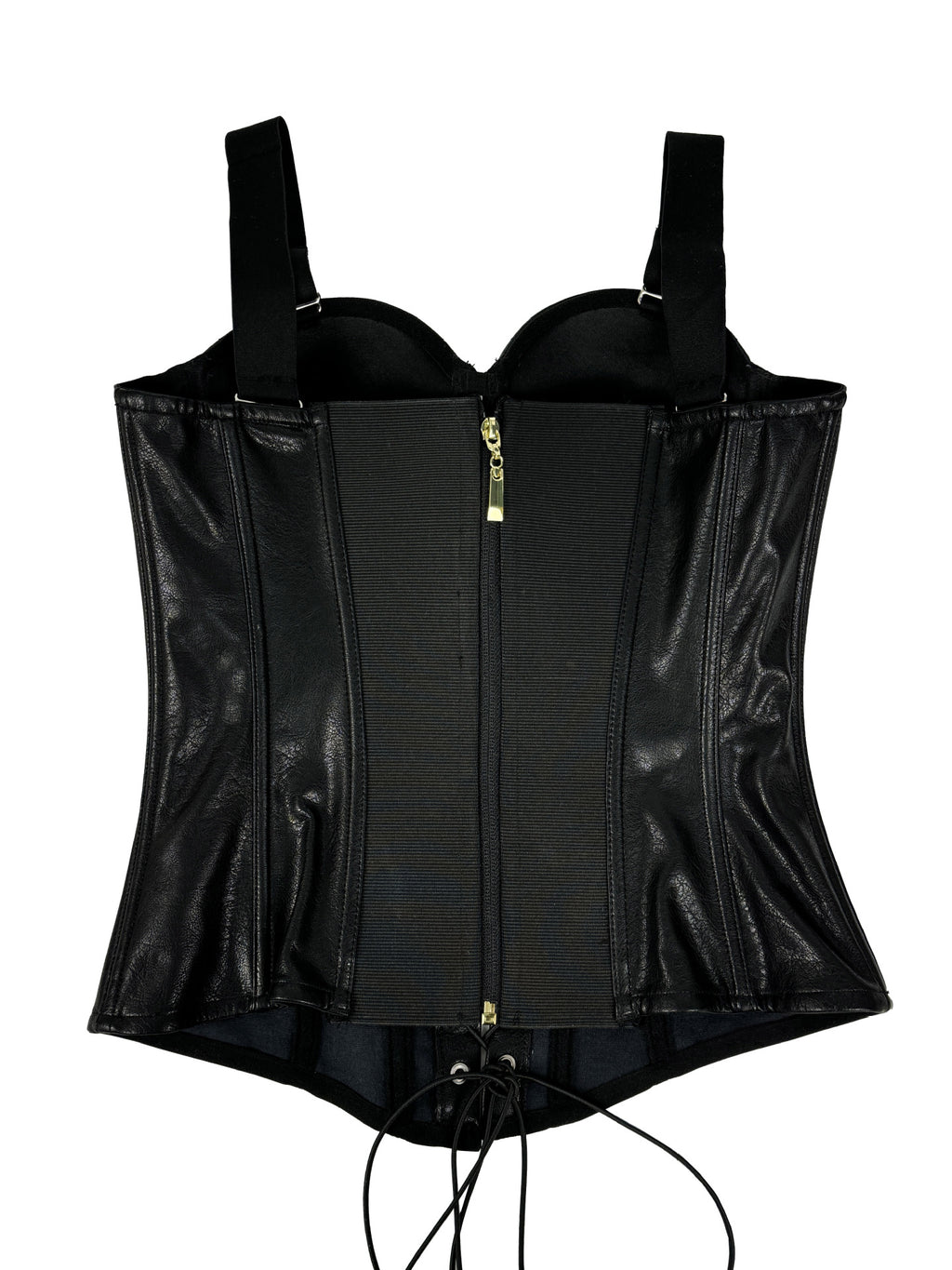 Seductive Gothic-Style Corset Bustier with Adjustable Shoulder Straps