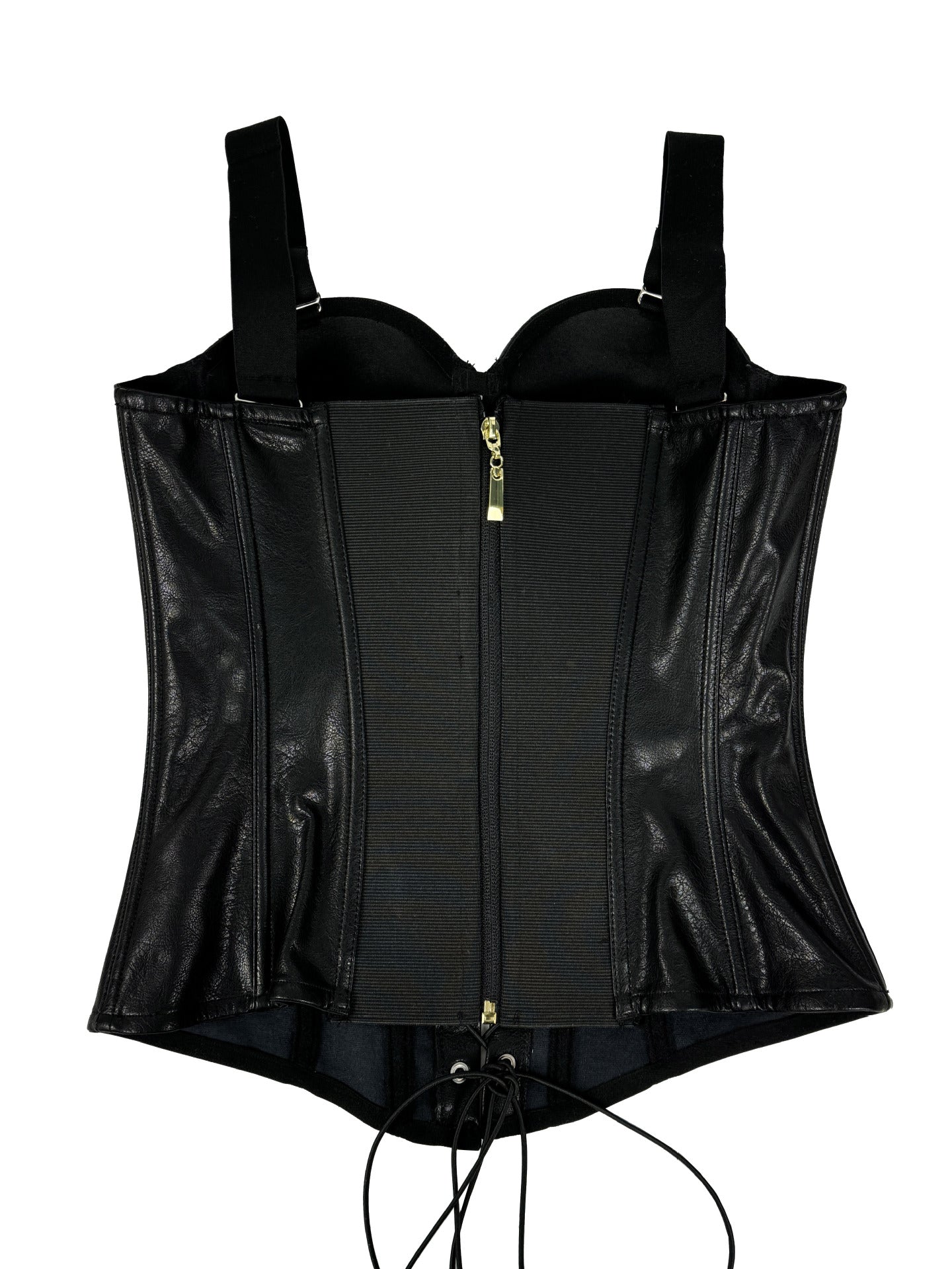 Seductive Gothic-Style Corset Bustier with Adjustable Shoulder Straps