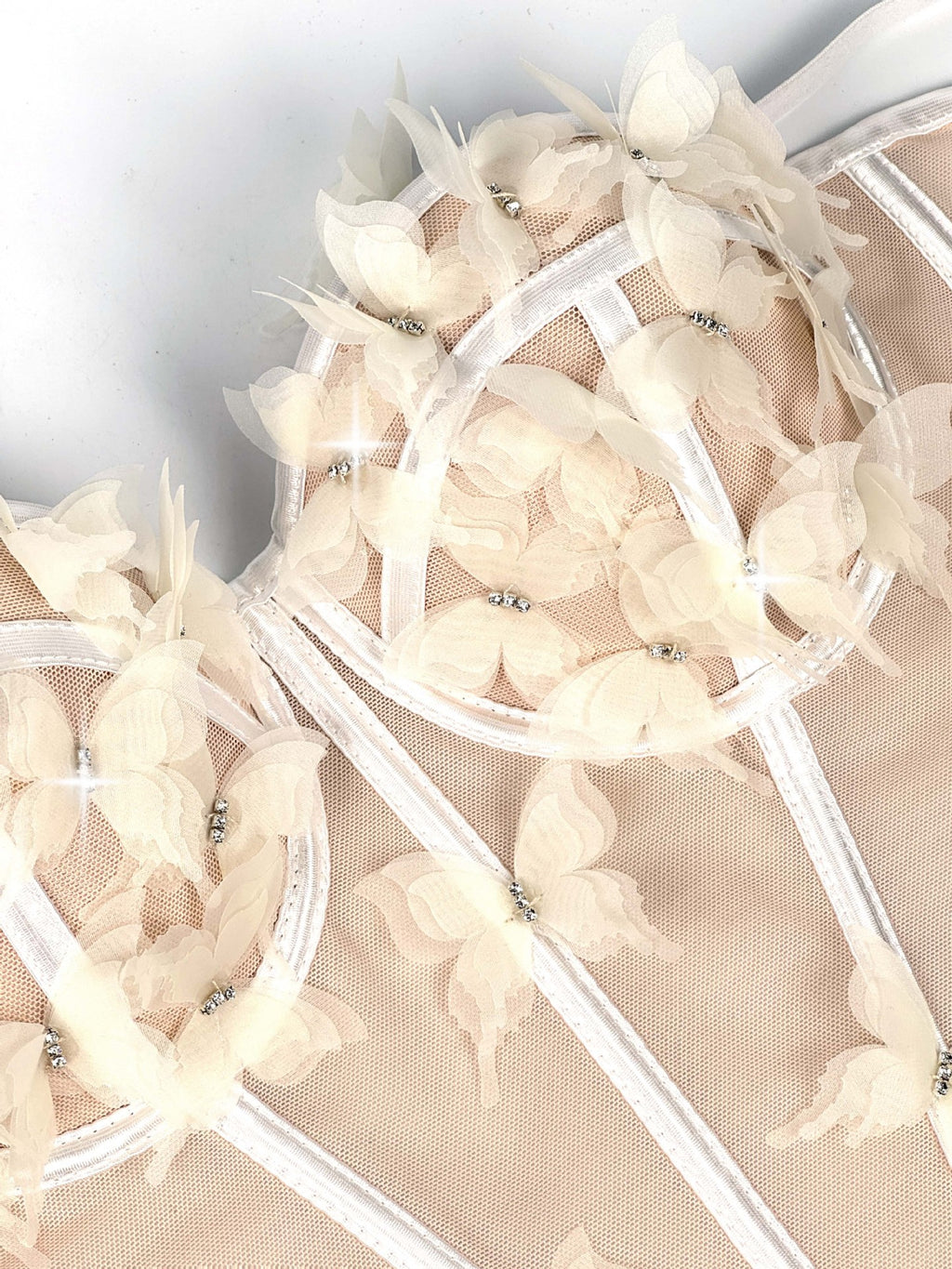 Butterfly Appliqué Corset Lingerie Top