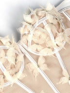 Butterfly Appliqué Corset Lingerie Top