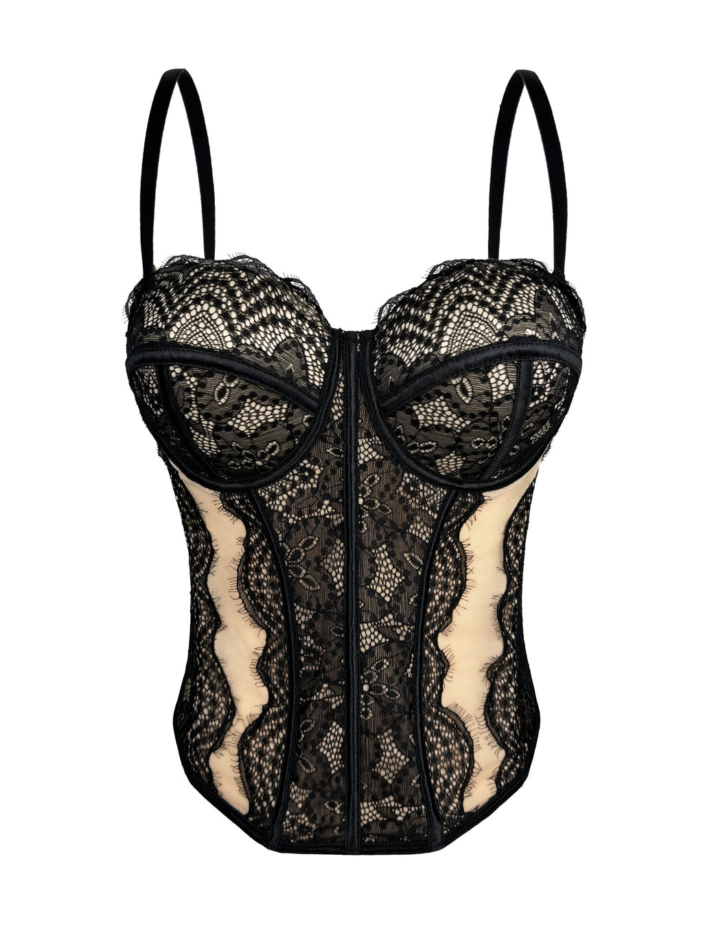 Floral Lace Corset Lingerie Top