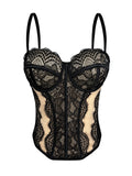 Floral Lace Corset Lingerie Top