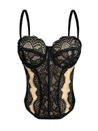Floral Lace Corset Lingerie Top
