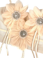 Flower-Appliqué Corset Lingerie Top