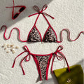 Sexy leopard-print bikini set