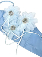 Flower-Appliqué Corset Lingerie Top