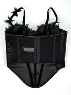 Butterfly Appliqué Corset Lingerie Top