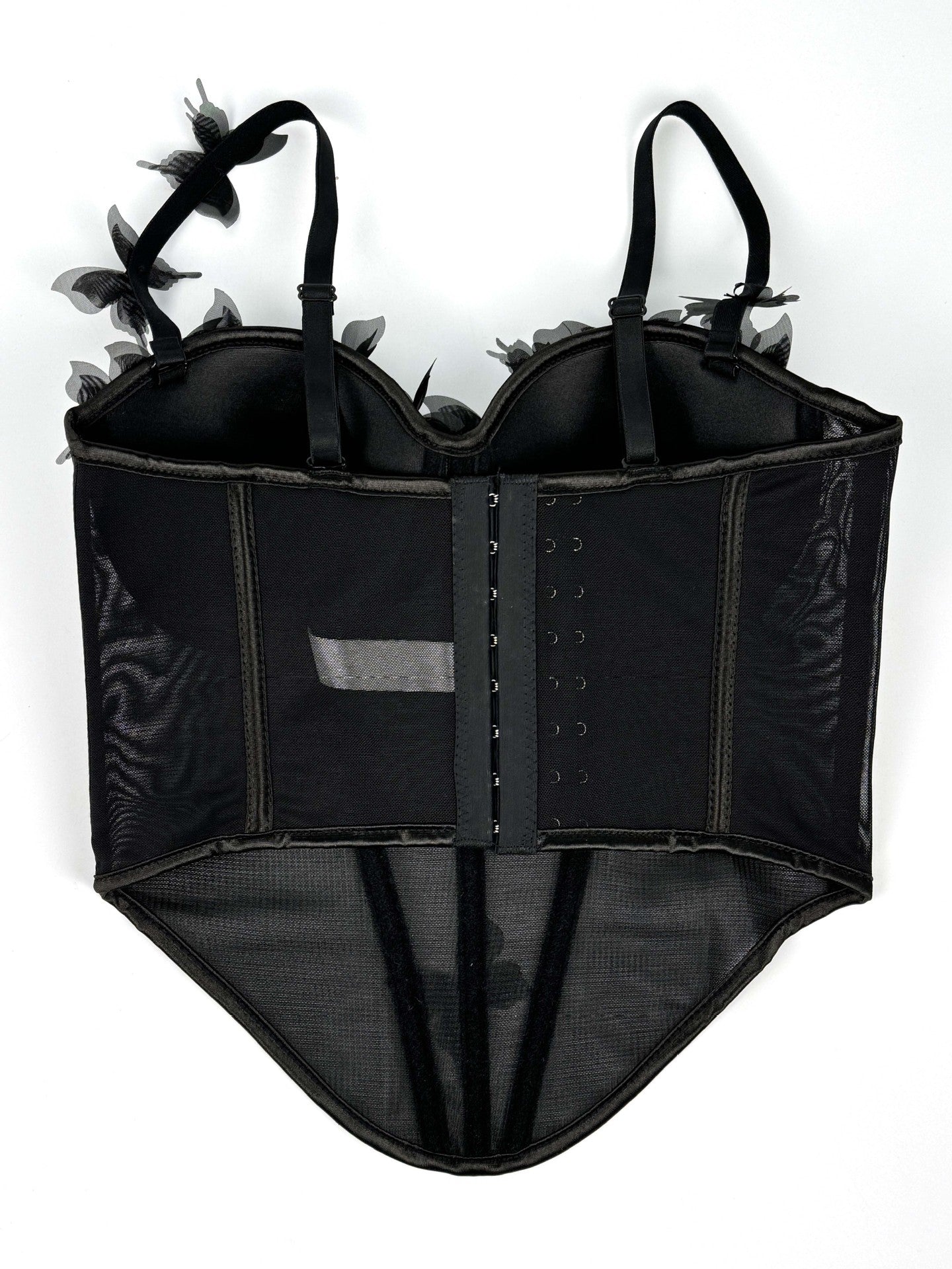 Butterfly Appliqué Corset Lingerie Top