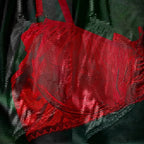 Ruffled Mesh Bra And High-Waisted Garter Skirt Lingerie Set