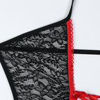 Floral Lace Halter‑Neck Teddy