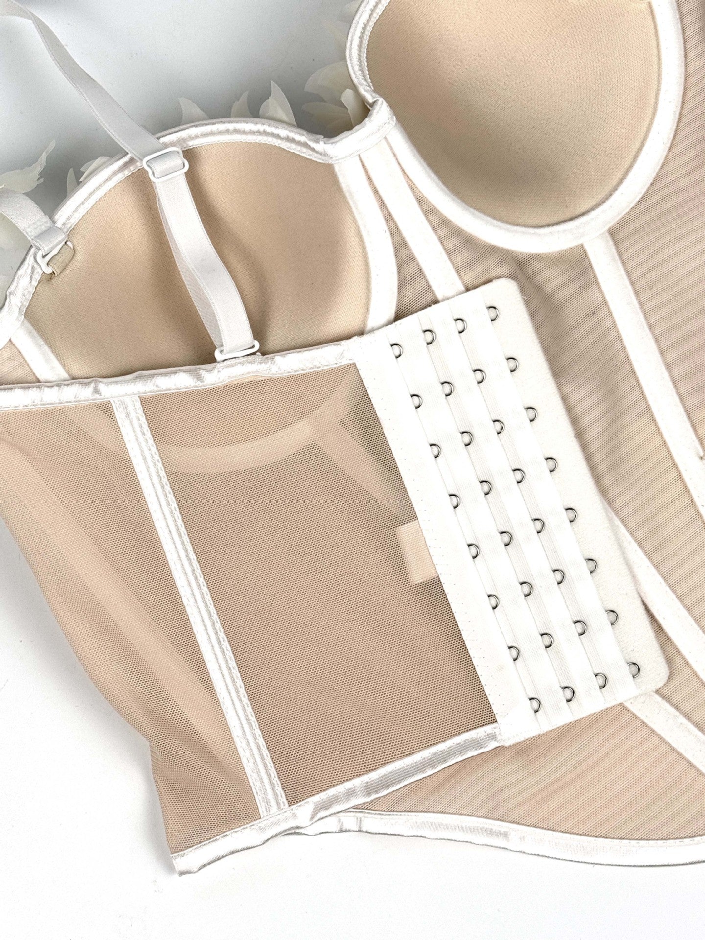 Butterfly Appliqué Corset Lingerie Top