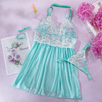 Elegant Floral Embroidered Lingerie Set