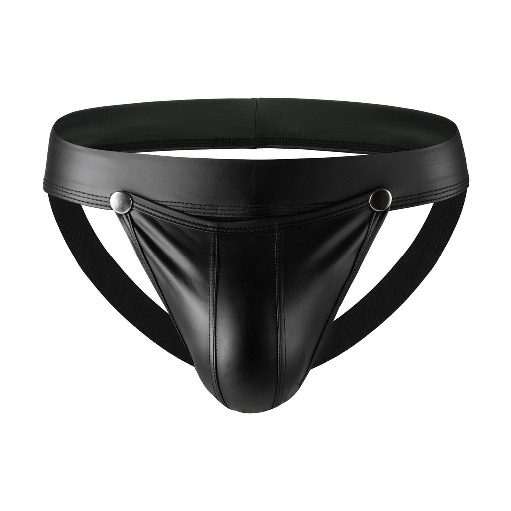 Men’s Seductive Wet-Look Patent Leather Thong