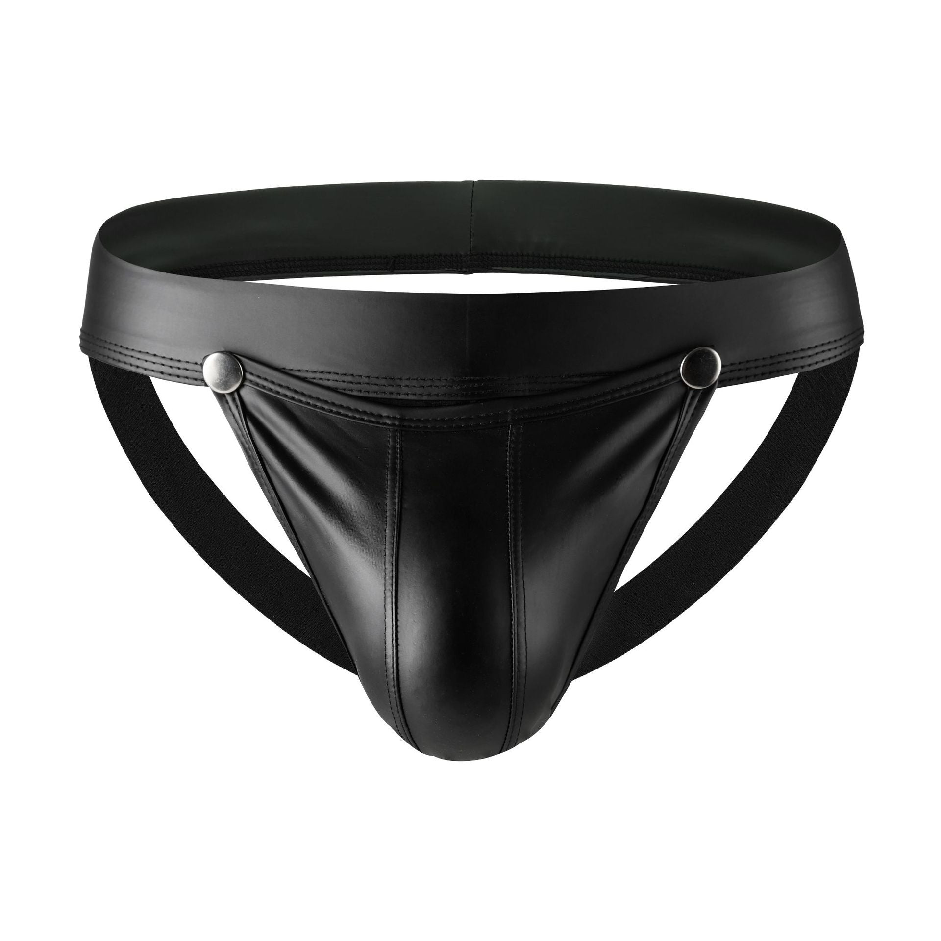 Men’s Seductive Wet-Look Patent Leather Thong