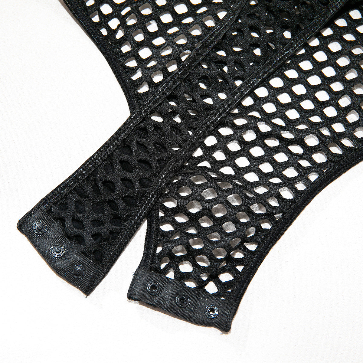 Fishnet Mesh Cross‑Back Criss‑Cross Bodysuit