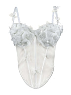 Butterfly Appliqué Corset Lingerie Top