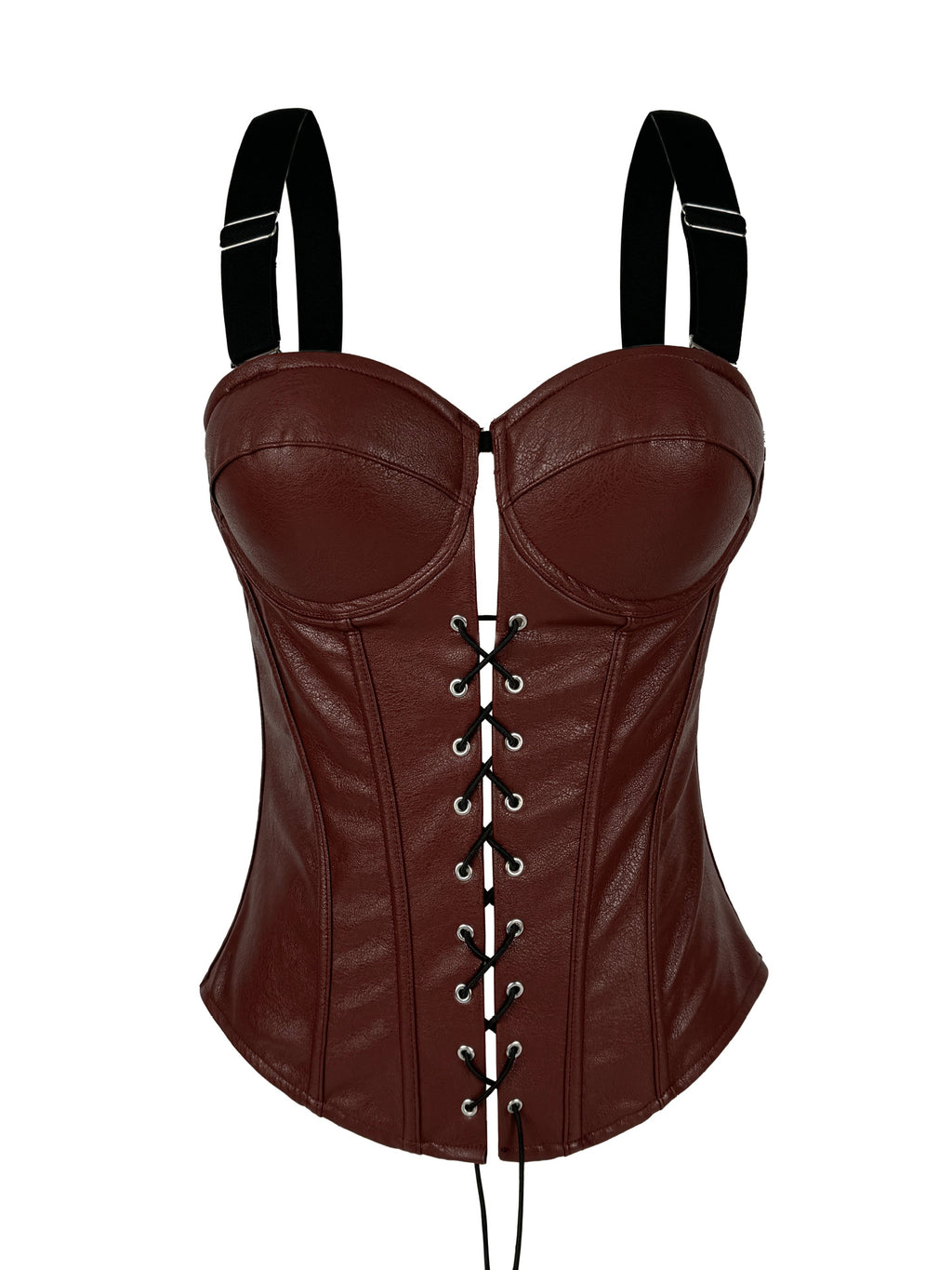 Seductive Gothic-Style Corset Bustier with Adjustable Shoulder Straps