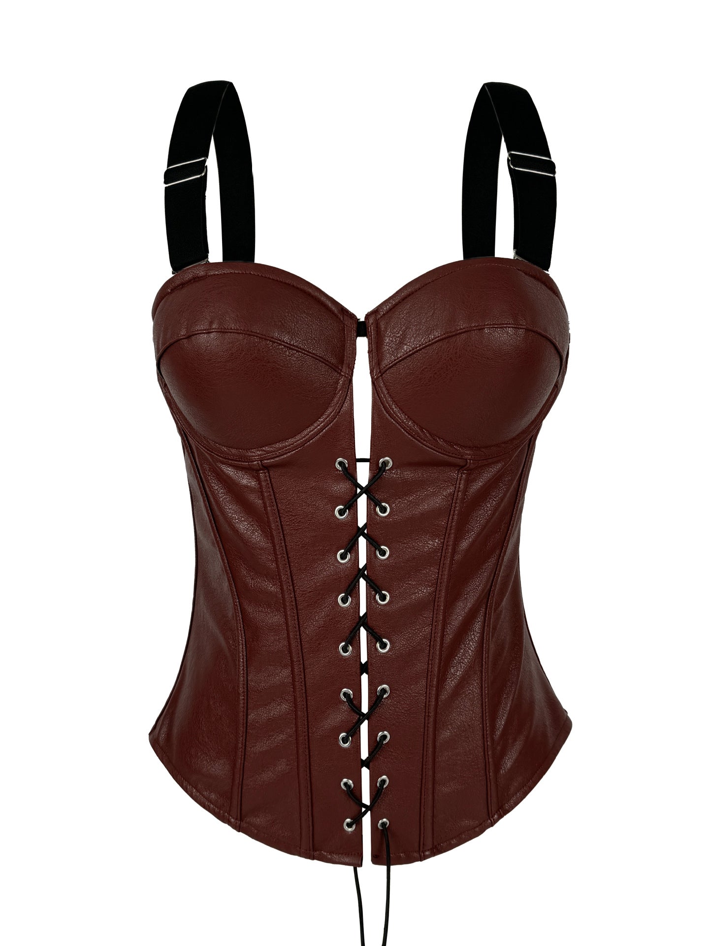 Seductive Gothic-Style Corset Bustier with Adjustable Shoulder Straps